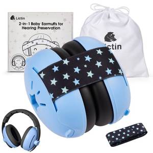 lot 2023 image: Lictin 2-in-1 Baby Earmuffs Noise Protection, Infant Noise Cancelling Headphones, Adjustable Baby Ear Protection, Star Noise Reduction Earmuffs for Babies and Toddlers up to 4 Years