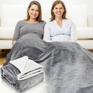 lot 2042 image: Preboun 51.18 x 40.55 Inch Faraday Blanket for Pregnant Babies, Blanket Protection Two Sides Using for Beds Couches Travel(Flannel, Grey)