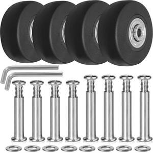 lot 2051 image: Luggage Suitcase Replacement Wheels 50mm Diameter 1 78 inch Wear-Resistant Mute Suitcase Luggage Replacement Wheels Rubber Swivel Caster Repair Kits 4 Pcs
