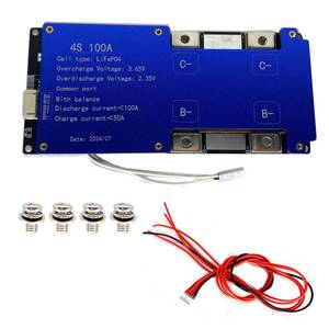 lot 2058 image: 4S 100A DC14.6V BMS LiFePO4 Battery Balance Charge Board NTC Temperature Protection Equalizer