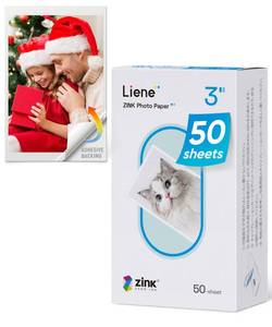 lot 2487 image: Liene Zink Pearl K100 Photo Paper 2x3�� 50 Sheets, Premium Photo Printer Paper wAdhesive Back, Waterproof, Smudge Proof, Tear Proof, Instant Photo Paper Compatible wLiene 2x3�� Photo Printer Scrapbook