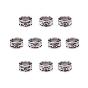 lot 2490 image: PH PandaHall 100pcs 8mm Flat Round Spacer Beads, Tibetan Style Alloy Antique Silver European Large Hole Spacers Rondelle Metal Beads for Bracelet Necklace Jewelry Making DIY Crafts, Hole 5mm