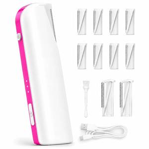 lot 2491 image: Gulove Sonic Dermaplane Razor for Women Face 10 Blades & Heads