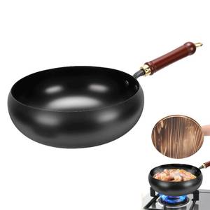 lot 3412 image: Gugxiom Suntuup Japanese Iron Pan, 28cm11in Cast Iron Wok (Wooden lid)