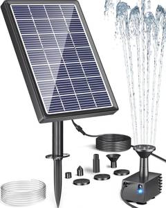 lot 4405 image: Biling Solar Water Fountain for Bird Bath, 3.5W Solar Water Pump Outdoor with 10ft Cable, 4ft Tubing, Solar Pond Pump for BirdBath, Garden Small Ponds (Need Direct Sunlight)