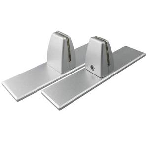 lot 4413 image: 2 Pcs Sneeze Guard Clamp, Bracket Sneeze Guard Shield Base for Countertops, Stick On Heavy Duty Auminum Partition Guard Clamp, Panel Support Clamp Stand for Clear Desktop Counter Reception