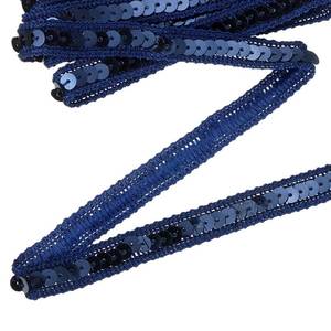 lot 4425 image: uxcell 11 Yard Sequins Trim Ribbon 0.5 Inch Sequin Gimp Braid Trim Spangle Flat Sequins Paillette Fabric Flat Trims Strips for Crafts Sewing Clothes Home Party Decoration, Navy Blue