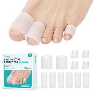 lot 4434 image: Silicone Toe Protectors �� 12 Pack Silicone Toe Sleeve for Hammer Toes, Corns, Calluses, Blisters �� Soft Gel Toe Tube Pads for Pain Relief(Multi Sizes, Clear)