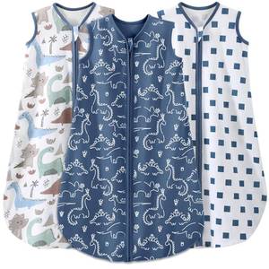 lot 4441 image: Yoofoss Baby Sleep Sack 18-24 Months Baby Wearable Blanket 100% Organic Cotton 2-Way Zipper TOG 0.5 Toddler Sleeping Sack 3 Pack,Soft Lightweight(X-Large)