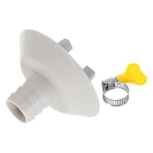 lot 4445 image: PATIKIL 25mm Air Conditioner Drain Hose Connector, 1 Pcs Universal Drain Connector with Clamp Hoop for Mini-Split Window AC Unit Faucet, White Style 3
