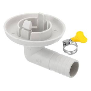 lot 4449 image: PATIKIL 27mm Air Conditioner Drain Hose Connector, 1 Pcs Universal Drain Connector with Clamp Hoop for Mini-Split Window AC Unit Faucet, White Style 9