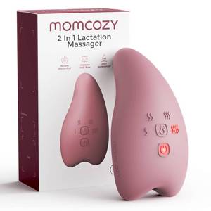 lot 4451 image: Momcozy A1Pro Lactation Massager with Heat, Deep Vibration, Cozy Red, 1PCS