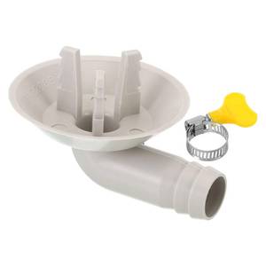 lot 4455 image: PATIKIL 25mm Air Conditioner Drain Hose Connector, 1 Pcs Universal Drain Connector with Clamp Hoop for Mini-Split Window AC Unit Faucet, White Style 4