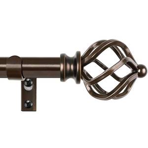 lot 5832 image: KAMANINA Bronze Curtain Rod 32 to 58 Inch, Adjustable Window Treatment Rods