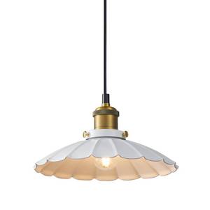 lot 5833 image: Oyisen White Pendant Lights, Modern Hanging Lamp with 9.8 Inch Industrial Shade for Kitchen Island, Farmhouse Pendant Lights Kitchen Island 6.5Ft Adjustable Cord Pendant Light Fixtures