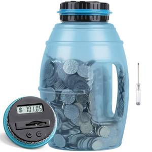 lot 5837 image: X-Large Piggy Bank for Adults Kids, Digital Coin Counting Bank LCD Counter