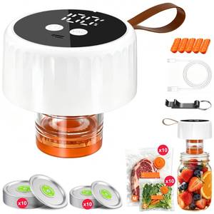 lot 5843 image: Mason Jar Vacuum Sealer - Cordless, AutoManual, for Meal Prep & Camping