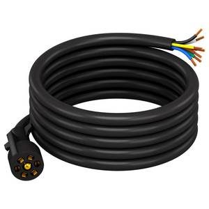 lot 5858 image: CheeMuii 8 FT 7 Way Trailer Wiring Harness Kit with 7 Pin Trailer Plug