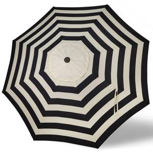 lot 5868 image: Blissun 9ft Patio Umbrella Replacement Canopy, Market Umbrella Top, Outdoor Table Umbrella Canopy for 8 Ribs, Canopy Only (Black&Beige)