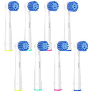lot 6206 image: Sensitive Gum Care Brush Heads Compatible with Oral-B Electric Toothbrush, 8 Pcs Professional Toothbrush Heads for Oral B Replacement Heads Refill Pro 50010001500300037575000700075008000.