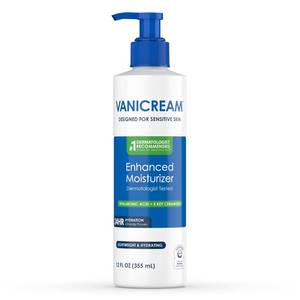 lot 6221 image: Vanicream Enhanced Moisturizer, 12 Fl Oz, Daily Body Lotion for Dry, Sensitive Skin, Clinically Tested 24Hr Hydration with Hyaluronic Acid, Glycerin & Ceramides, Formulated without Common Irritants