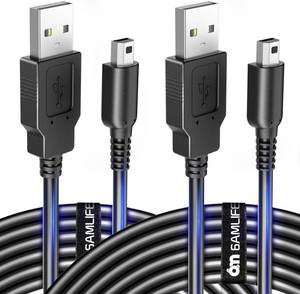 lot 6246 image: 6amLifestyle 2 Pack 4FT 3DS DS Charger Cable, 3DS 2DS DS Lite USB Charging Cord for Nintendo 3DS XLNew 3DS3DSDSiDSi XL, Black