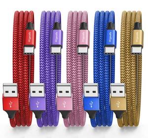 lot 6252 image: etguuds USB to USB C Cable 6ft, 3-Pack USB A to USB C Cable Fast Charging