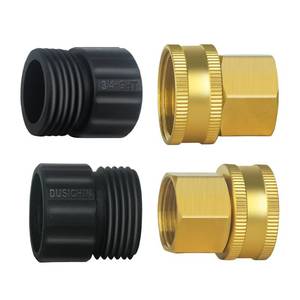 lot 6259 image: DUSICHIN Garden Hose Fitting Pressure Washer Gun to Water Hose Adapter, 34 INCHES GHT Male and Female to Power Washer Wand Handle M22 Female Fitting 34 GHT to M22 Joint DUS2626