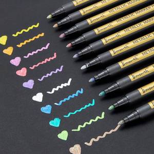 lot 6260 image: Brusarth Metallic Marker Pens,Medium Point Markers for Rock Painting