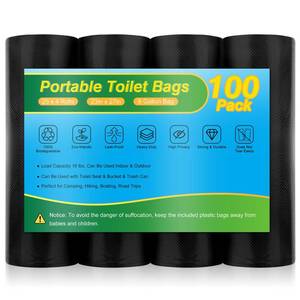 lot 6264 image: 100 Portable Toilet Bags - Camping Toilet Bags, Biodegradable Porta Potty Bag for Portable Toilet, 8 Gallon Toilet Waste Bags for 5 Gallon Bucket Toilet, Thickened Camping Potty Liners
