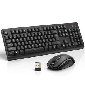 lot 7677 image: TECKNET Wireless Keyboard and Mouse Combo for Laptop, Full-Size 2.4G USB