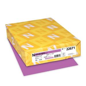 lot 7685 image: Neenah Astrobrights Premium Color Paper, 24 lb, 8.5 x 11 Inches, 500 Sheets, Planetary Purple (22671)