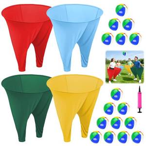 lot 7689 image: WUPIOS 4 Sets Granny Pants Game Giant Granny Pants Outdoor Game Includes Bouncy Balls & Air Pumps Hilarious Outdoor Games for Adults and Family Backyard Gatherings Beach Games Team-Building Activities