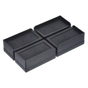 lot 8145 image: uxcell Furniture Risers 1.5 Inch, 4Pcs Rectangle Bed Risers Adjustable Couch Riser for Extender for Bed Desk Sofa Table Lift Support Up to 1300Lbs, Black