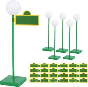 lot 8154 image: 8 Wooden Street Lamp Post Centerpieces 6 Pack with 24 Road Sign Stickers