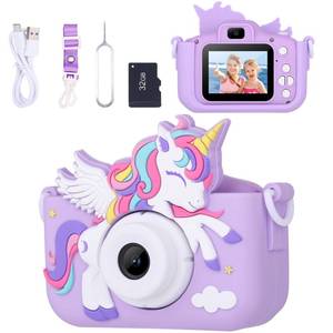 lot 8165 image: Unicorn Toys Camera for Kids Girls Age 3-8, Purple