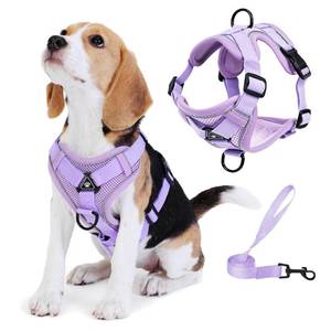 lot 8472 image: Jolifield Dog Harness Small Sized Dog Pet Vest with Leash Set Lilac S