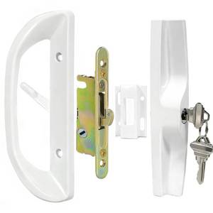 lot 8473 image: Augenweide 3-1516 Sliding Patio Door Handle with Lock and Keys