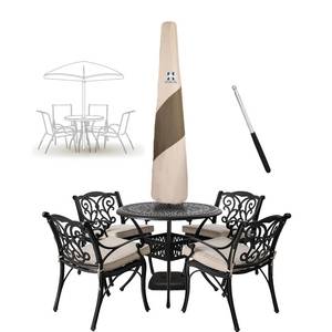 lot 8493 image: HAMLER Patio Umbrella Cover, Heavy Duty Waterproof Market Parasol Umbrella Covers for Outdoor Umbrellas with Zipper & Telescopic Rod, Outdoor Umbrella Cover Fit 7.5ft to11.5ft Garden Umbrella
