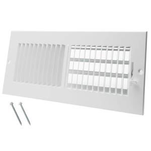 lot 8494 image: 12 x 4 Inch Duct Opening Air Vent Covers for Wall or Ceiling - High Airflow 2 Way Steel Ventilation - Adjustable WallCeiling Register, 13-34 Inch x 5-34 Inch Overall Dimensions
