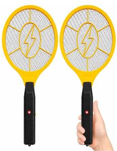 lot 11428 image: Tridok Electric Fly Swatter, 2 Pack, Handheld Bug Zapper Racket