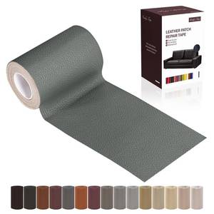 lot 12164 image: Leather Repair Patch Tape, Dark Grey 3 x 61 Inches Self Adhesive Leather Repair Kit for Furniture, Car Seat,Vinyl Leather Repair Kit for Office Chairs, Couch, Sofa, Luggage