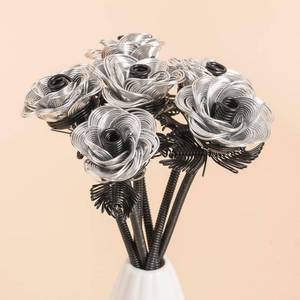 lot 12165 image: Metal Roses Bouquet,Aluminum Artificial Flowers,Colorful Crafted,Decor Art