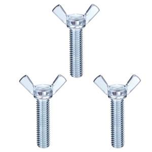 lot 12201 image: BOLTALIVON 20Pcs Wing Butterfly Screws M8x40mm, Carbon Steel Butterfly Screw Thumb Hand Twist Tightening Wing Bolt - Machine Fastener Equipment Mounting Use, Blue White