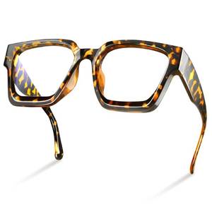 lot 12226 image: livho Oversized Blue Light Blocking Glasses for Women - Coco Tortoise