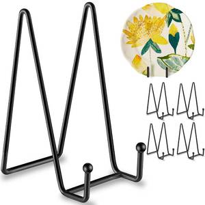 lot 12233 image: Hoewina 5 Pack 6 Inch Plate Stands for Display, Plate Holder Display Stand