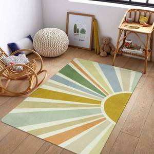 lot 19600 image: STARUIA Boho Washable Rug 3x5 Kids Area Rug for Playroom, Colorful Kids Rug for Bedroom, Non-Slip Throw Sun Carpet Soft Small Sunshine Rugs for Office Nursery Entryway Dorm