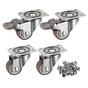 lot 20026 image: bayite 4 Pack 1 Low Profile Casters Wheels 100 lb Total Capacity