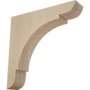 lot 20041 image: Ekena Millwork BKTW01X08X08OLRW Medium Olympic Wood Wood Brackets, 1 34W x 8D x 8H , Rubberwood