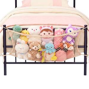 lot 20045 image: Stuffed Animal Storage Net for Kids, Toy Organizer Net, Cotton, Beige